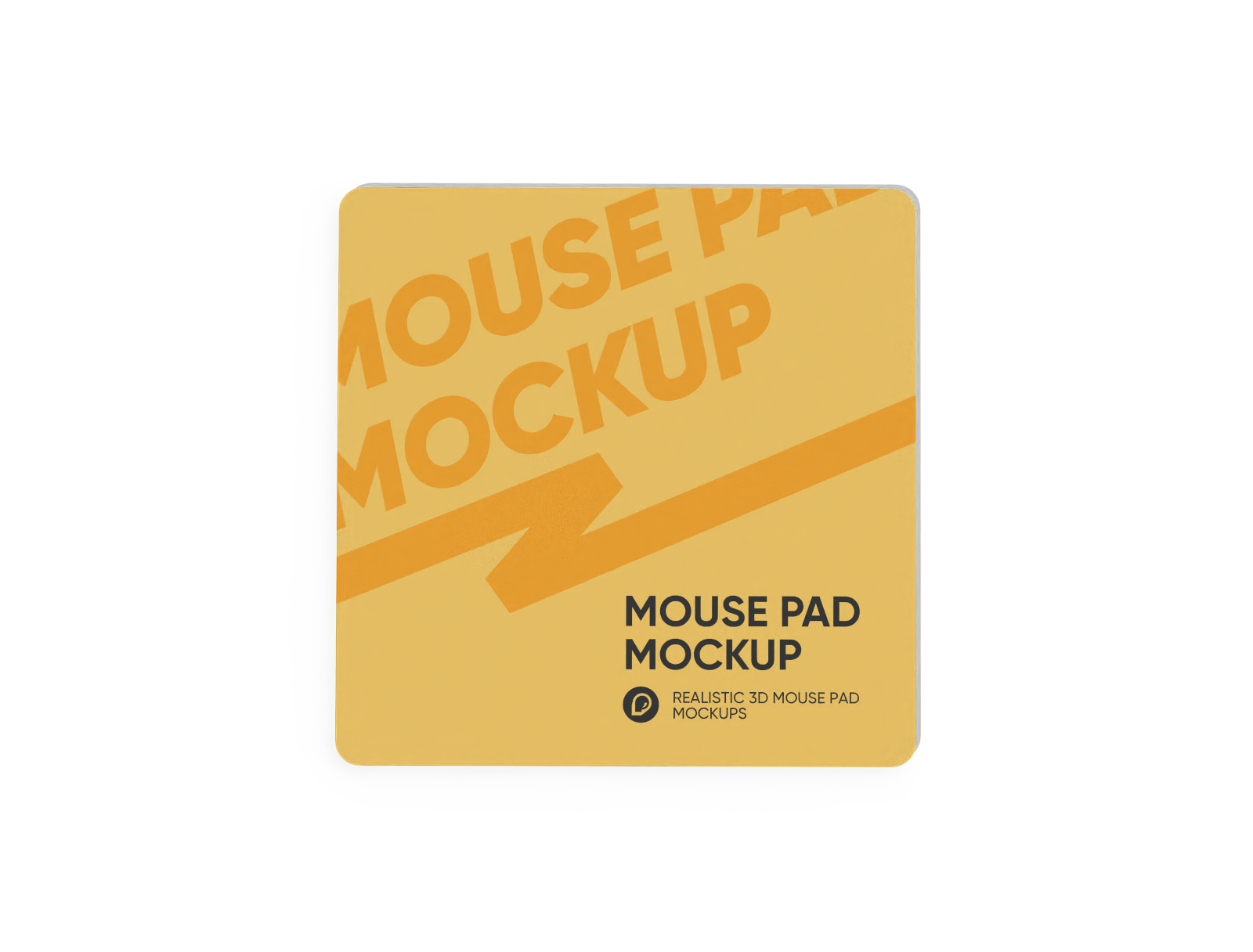 Square mouse pad mockup