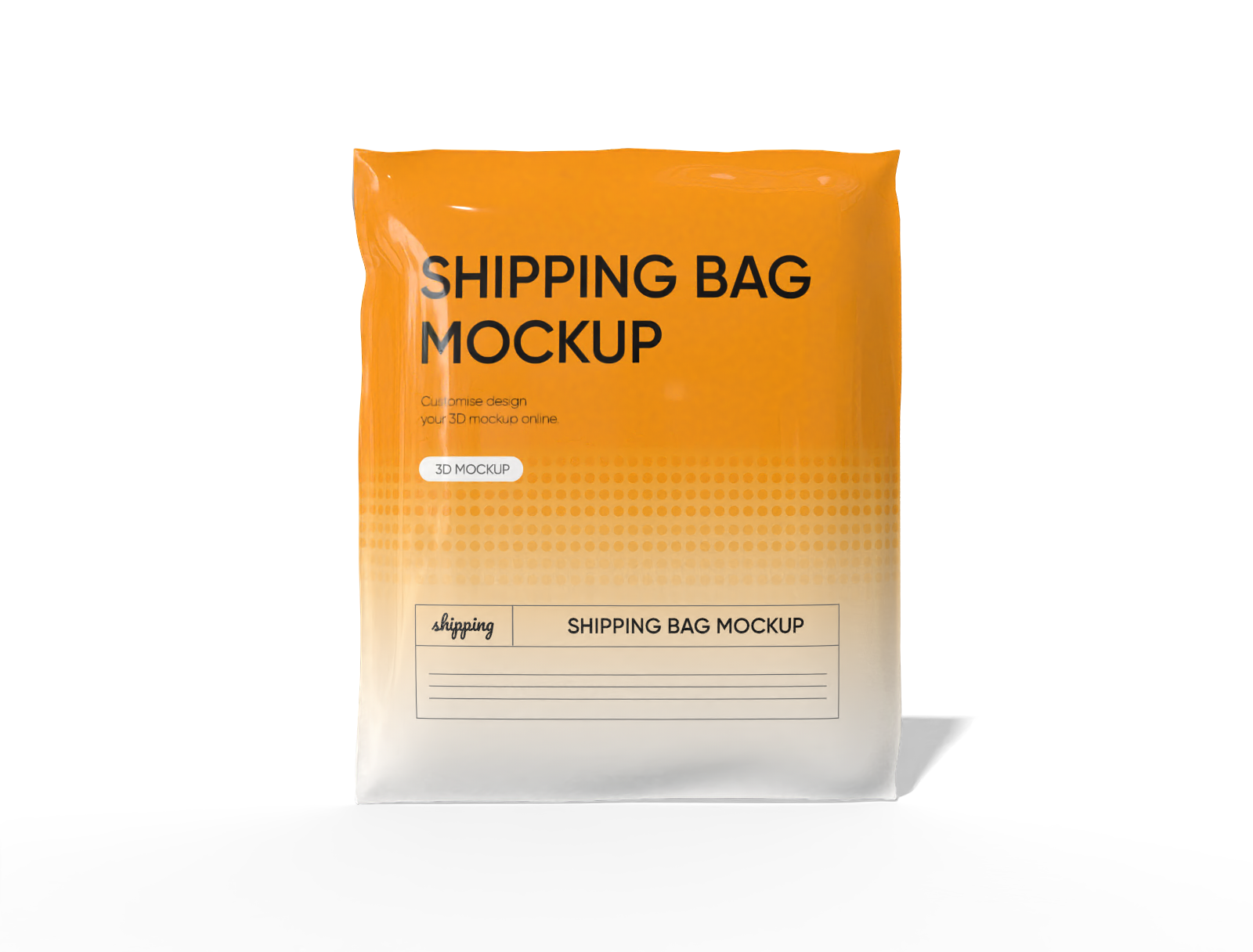 Shipping bag mockup