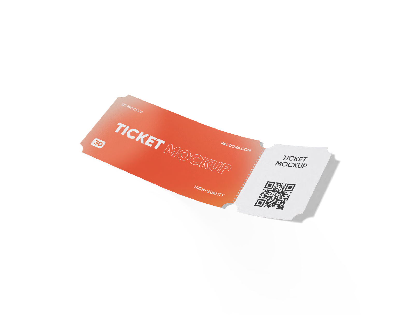 Tear off ticket mockup