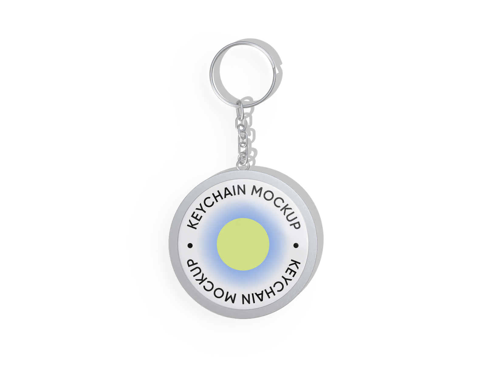 Round keychain mockup