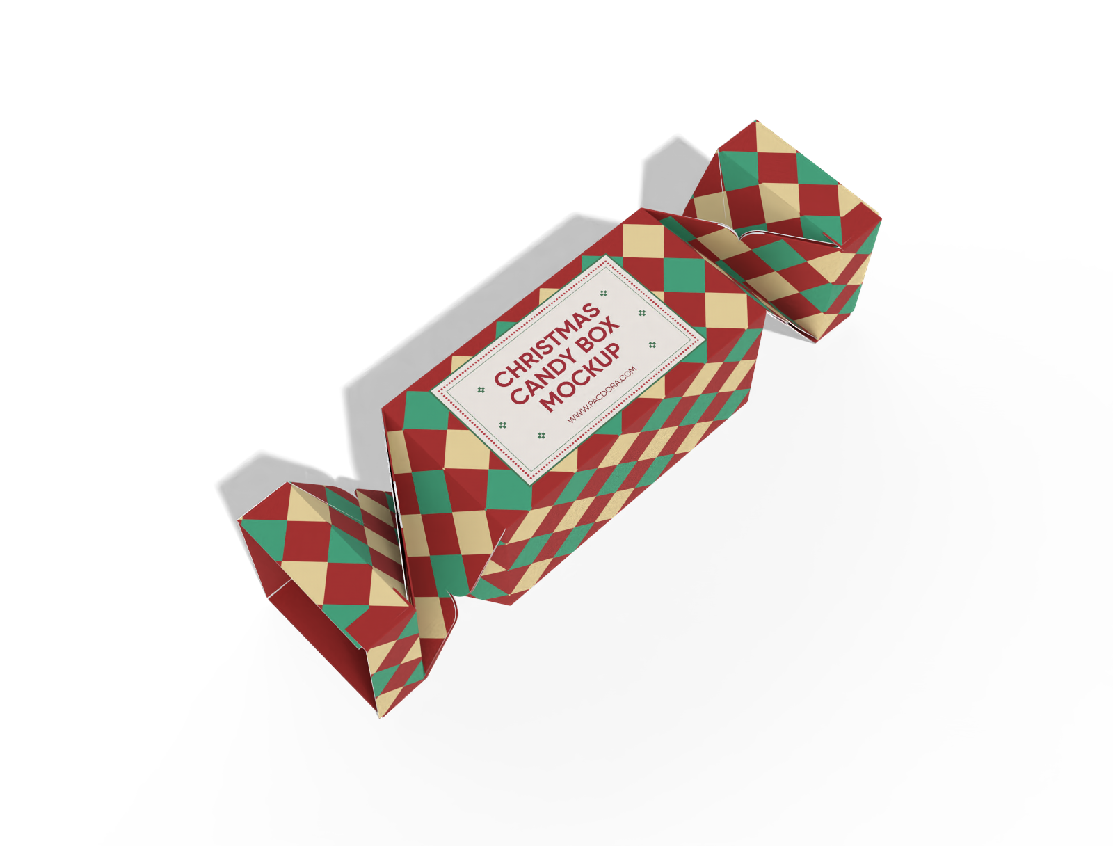 Christmas candy box mockup Christmas candy box mockup