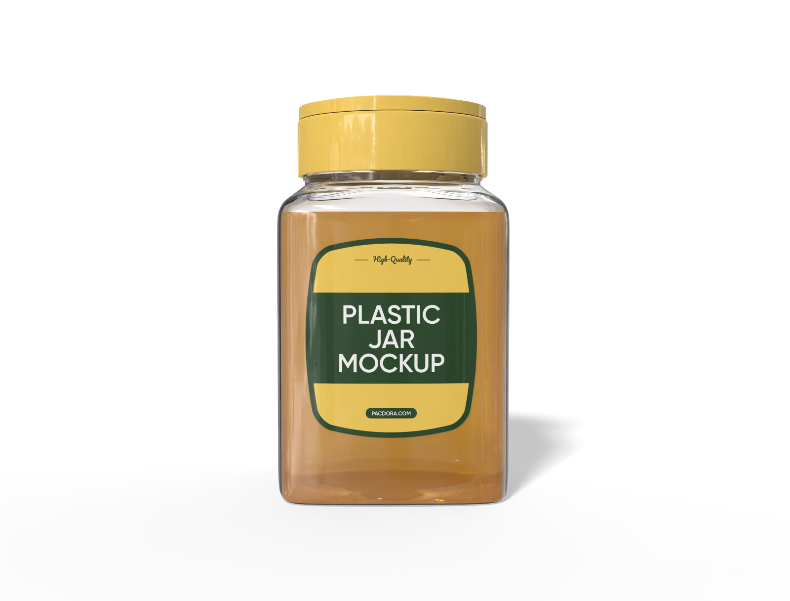 Plastic honey jar mockup