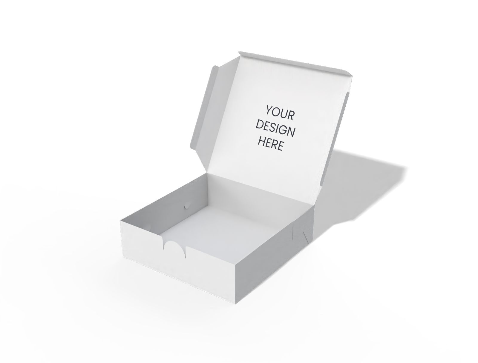 Self-locking flip top and front tuck box mockup Self-locking flip top and front tuck box mockup