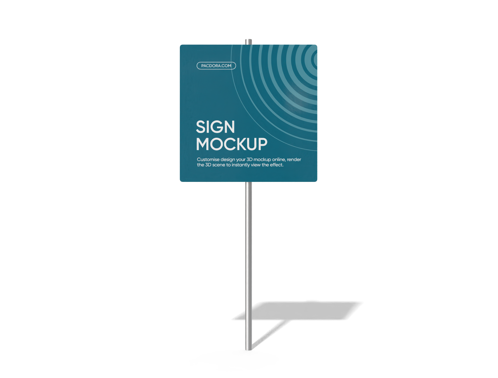 Square sign mockup