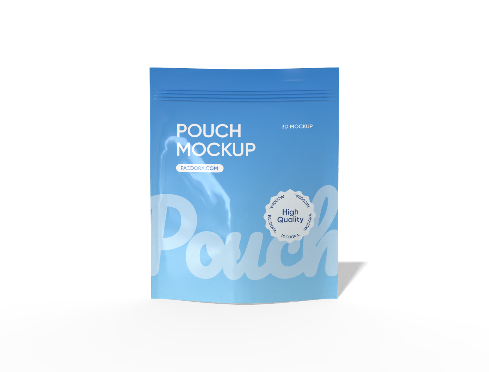 Stand up pouch with zipper mockup