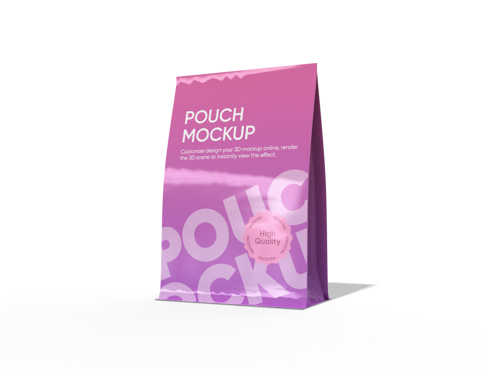 Flat bottom pouch mockup