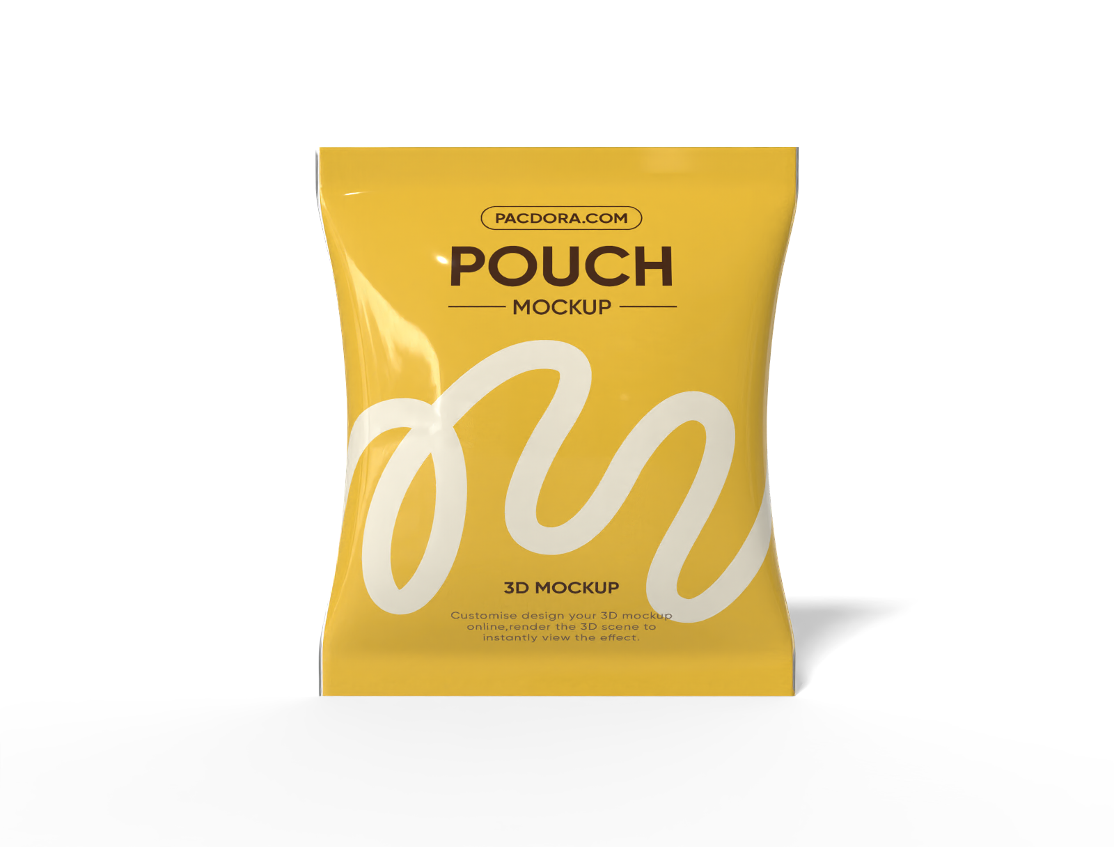 Center seal pouch mockup