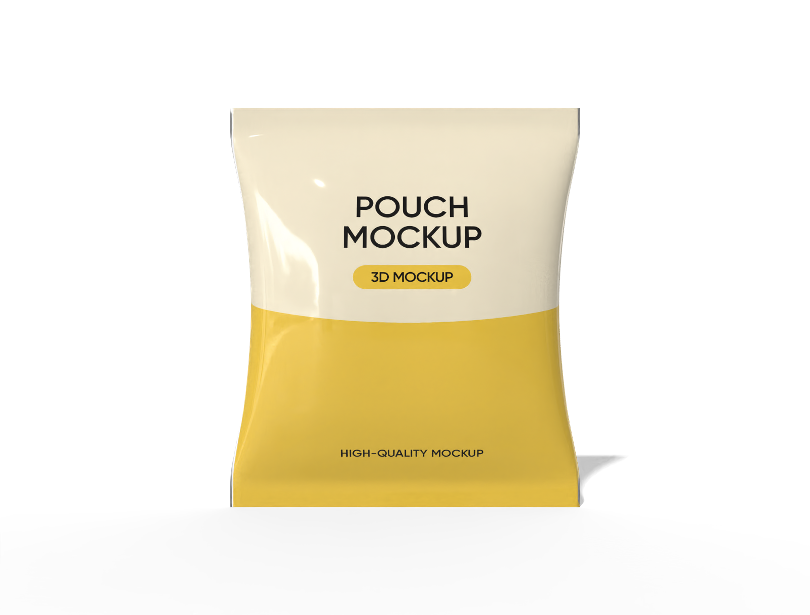 Center seal pouch mockup