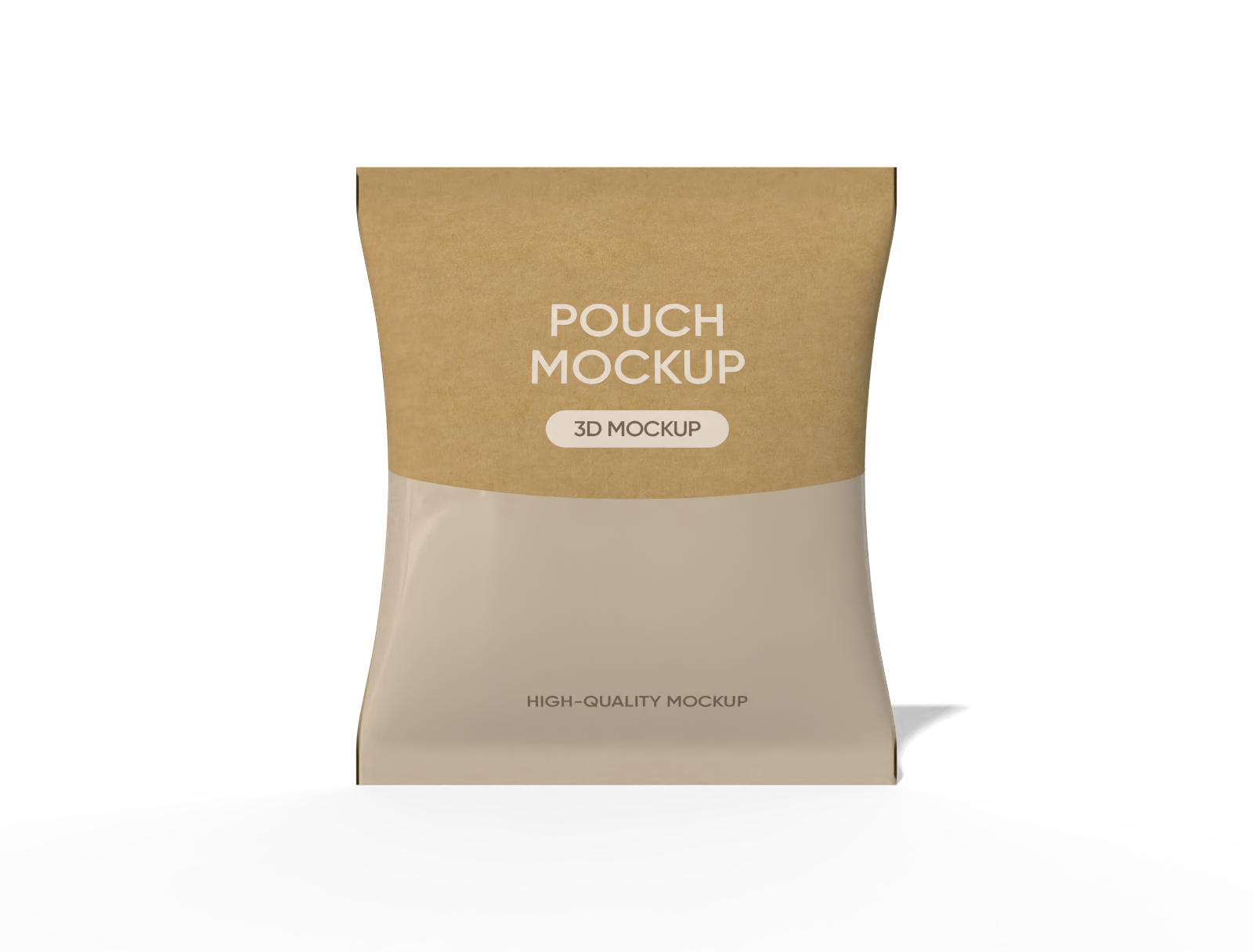 Center seal pouch mockup