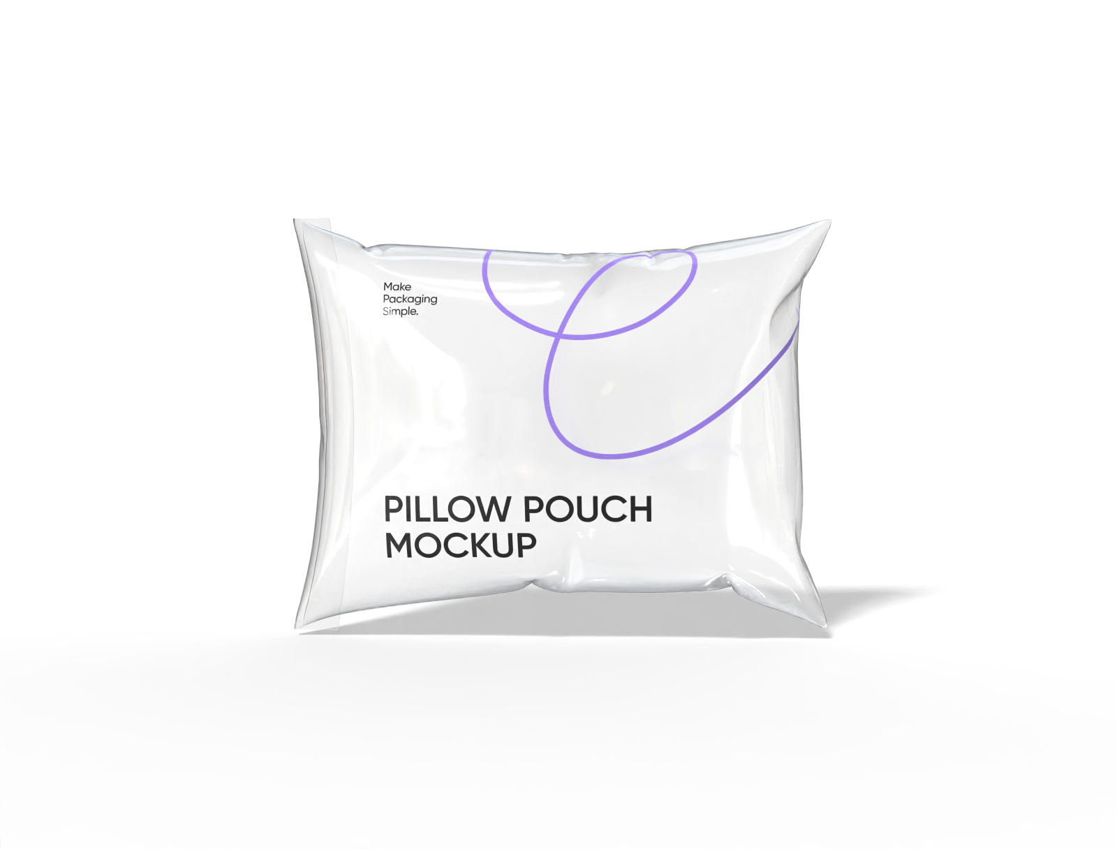 Snack bag pillow pouch mockup