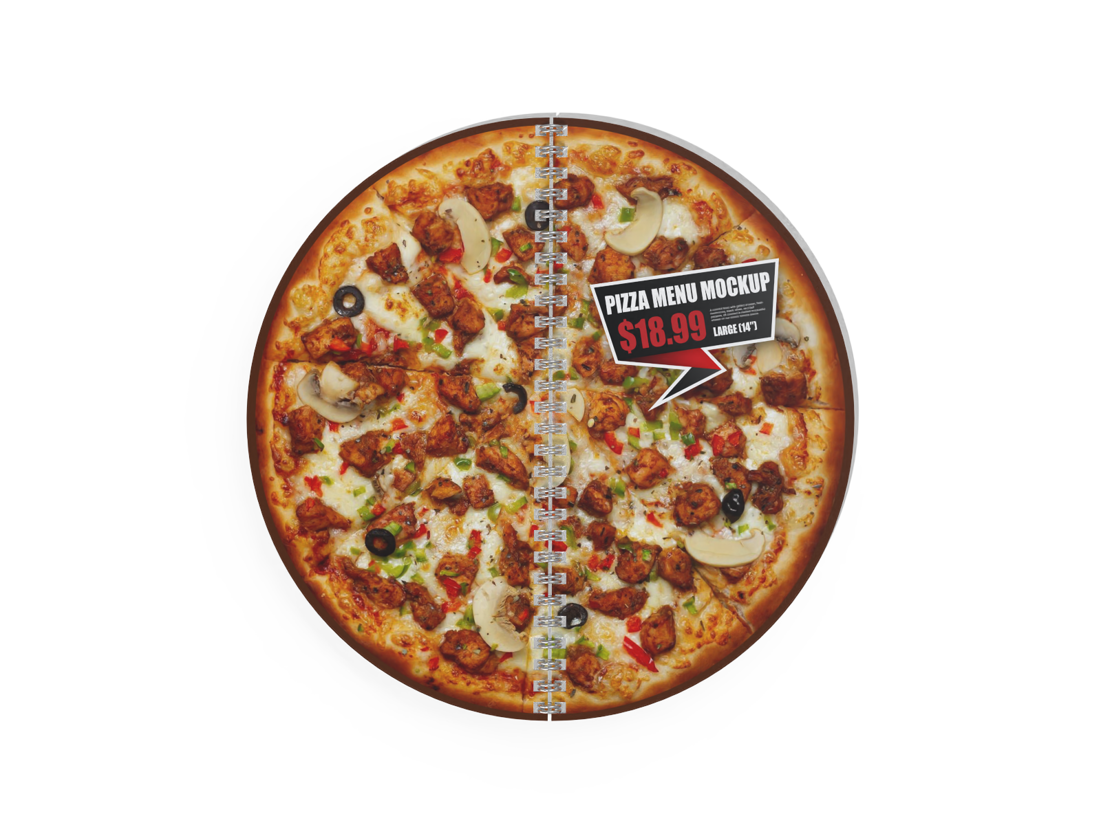 Pizza menu mockup Pizza menu mockup