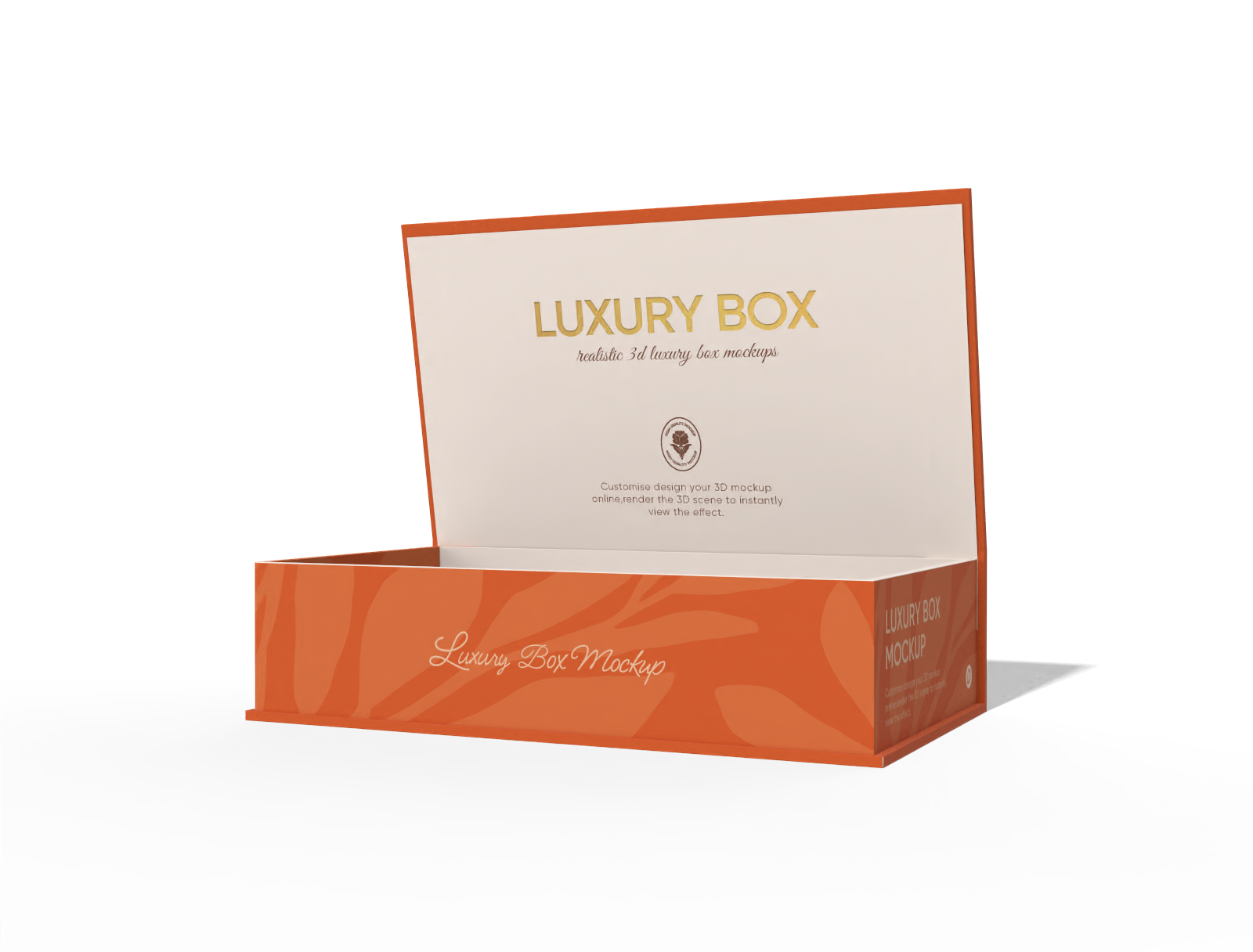 Luxury rigid box mockup