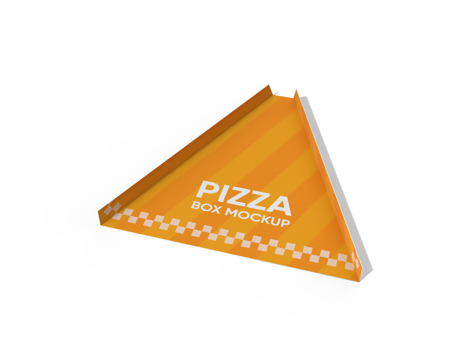 Triangle pizza box mockup
