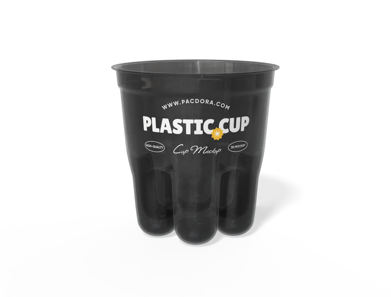 Plastic cup mockup