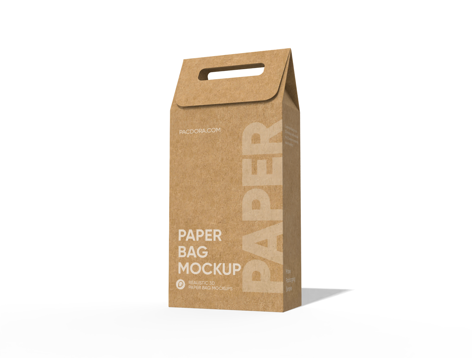 Tuck end box with handle mockup 