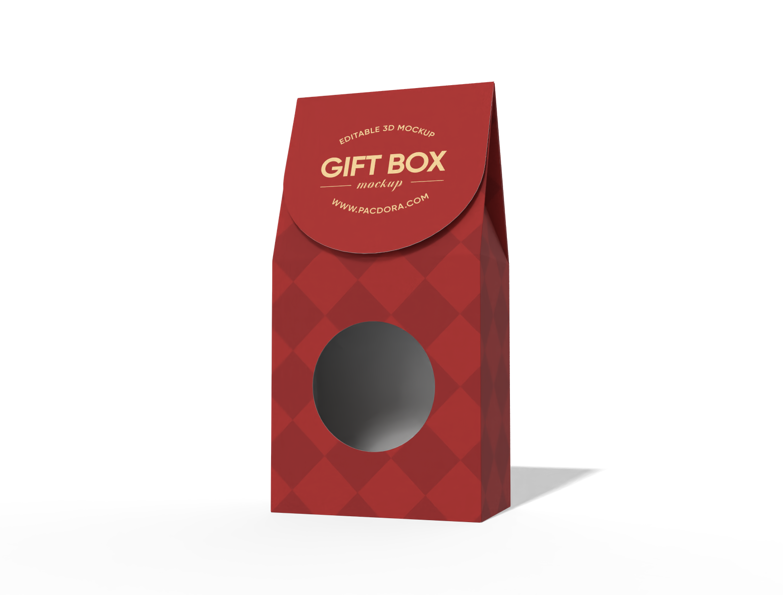 Gift box with window mockup