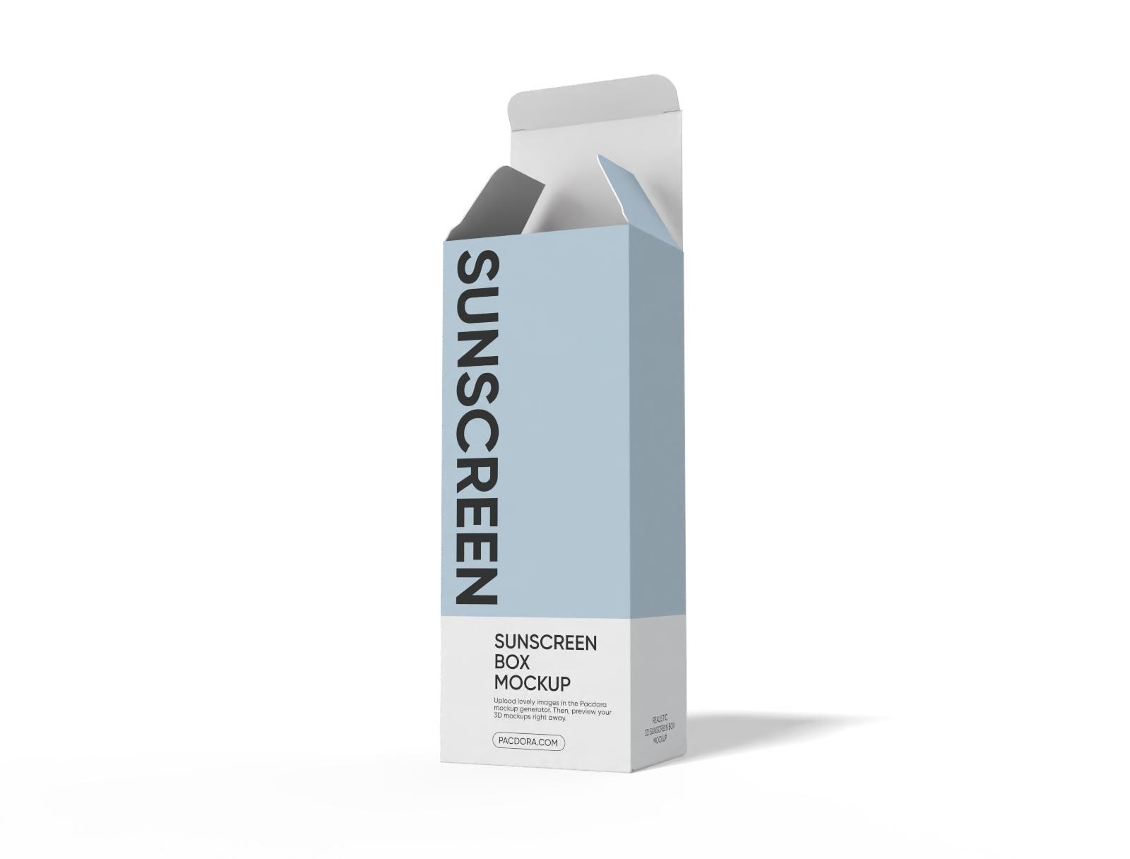 Sunscreen tuck end box mockup