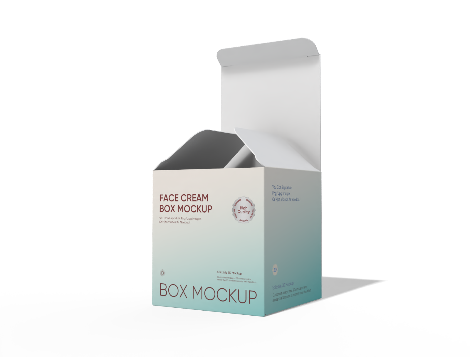 Face Cream Open tuck end box mockup