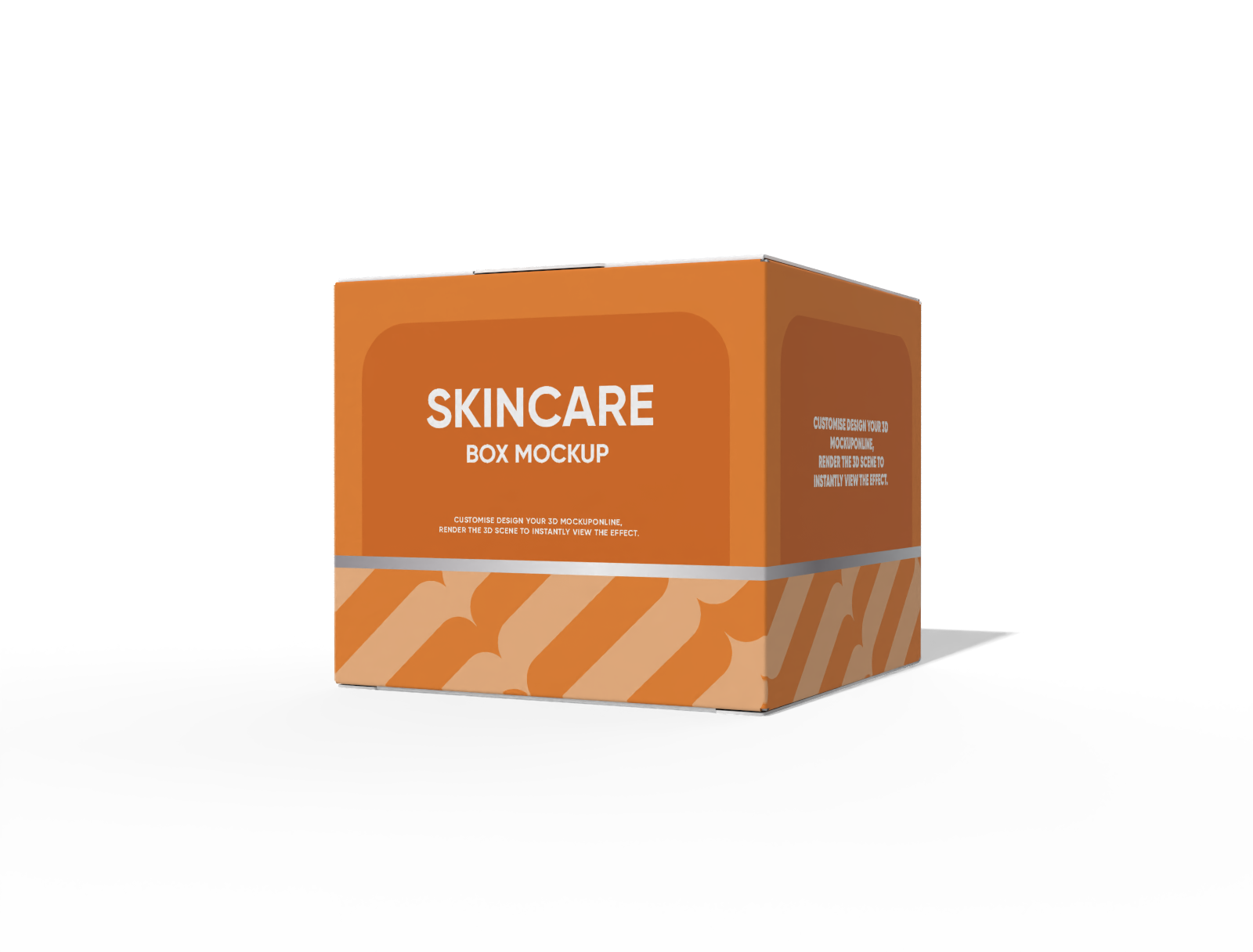 neck lock Square skincare box mockup