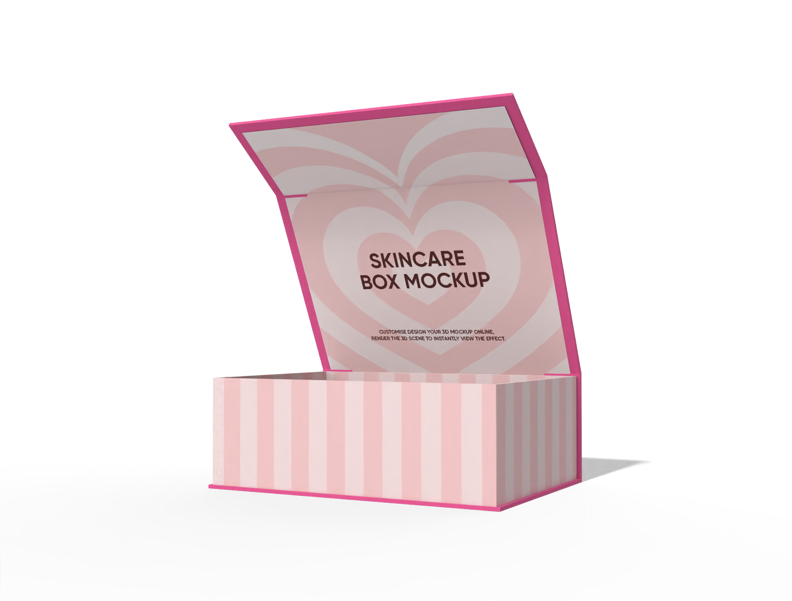 Flip top Square skincare box mockup