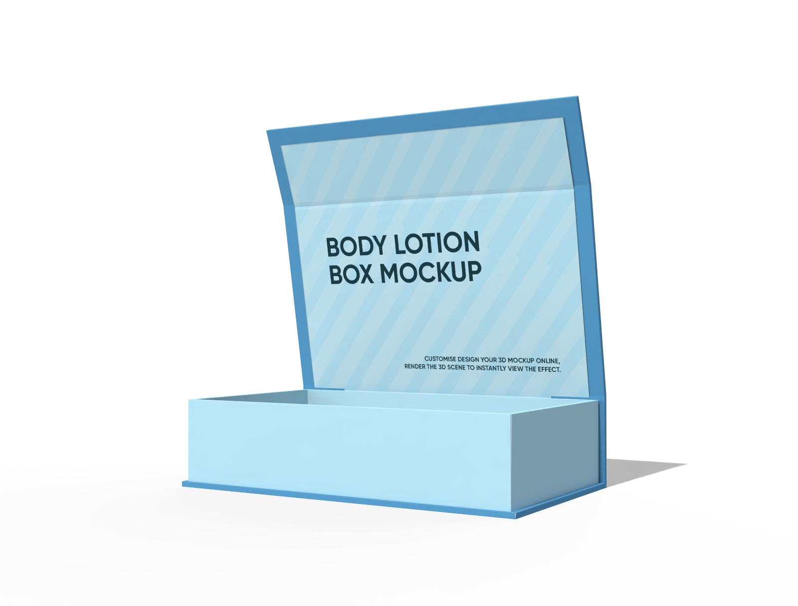 Flip top body lotion box mockup