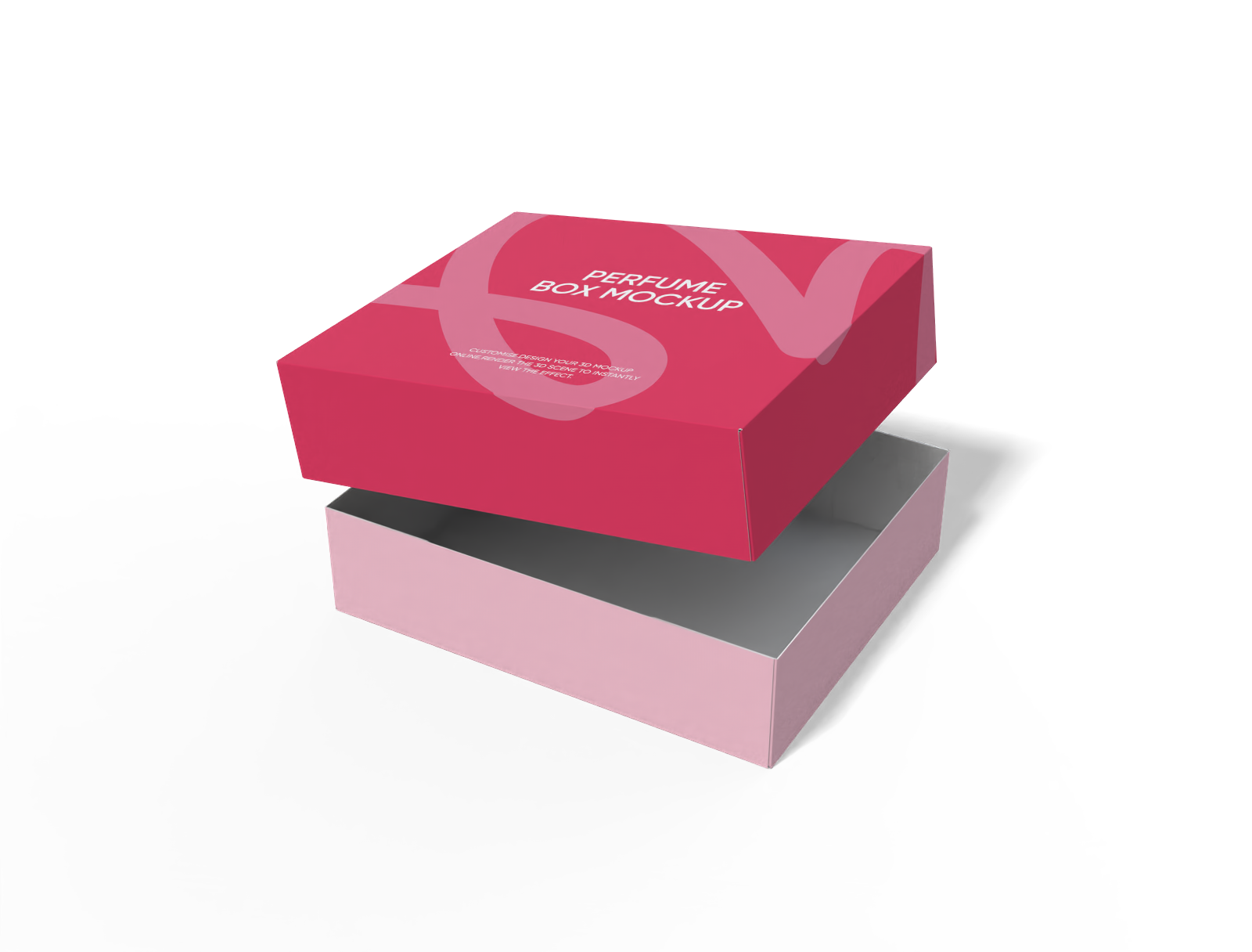 Perfume box with lid mockup