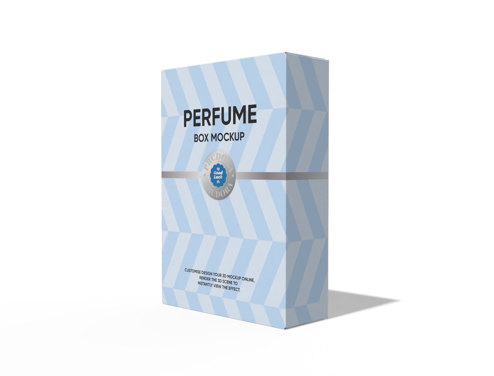 Mockup de caixa de perfume com fecho interior