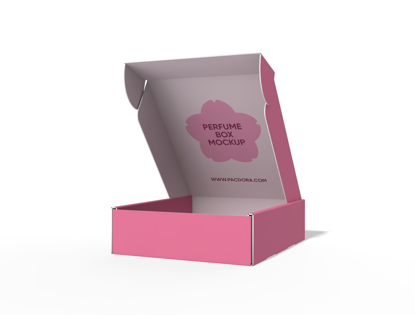 Flip top perfume box mockup