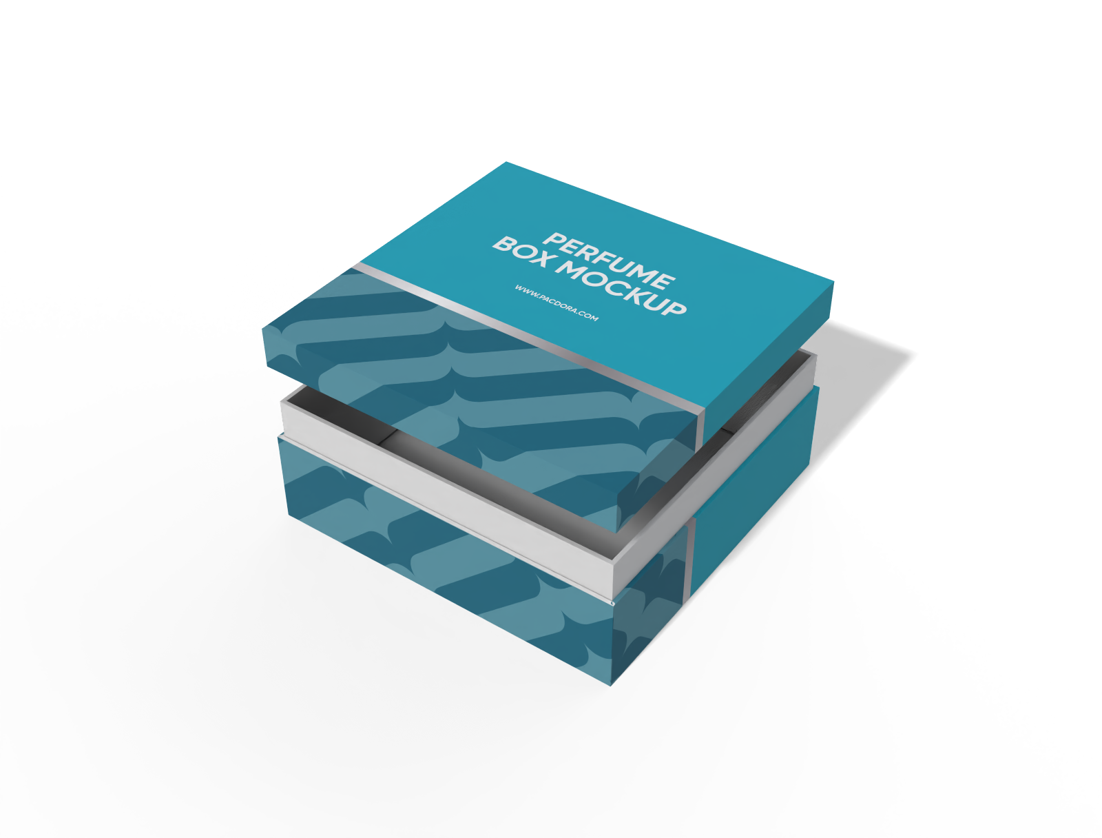 Deep square perfume box mockup