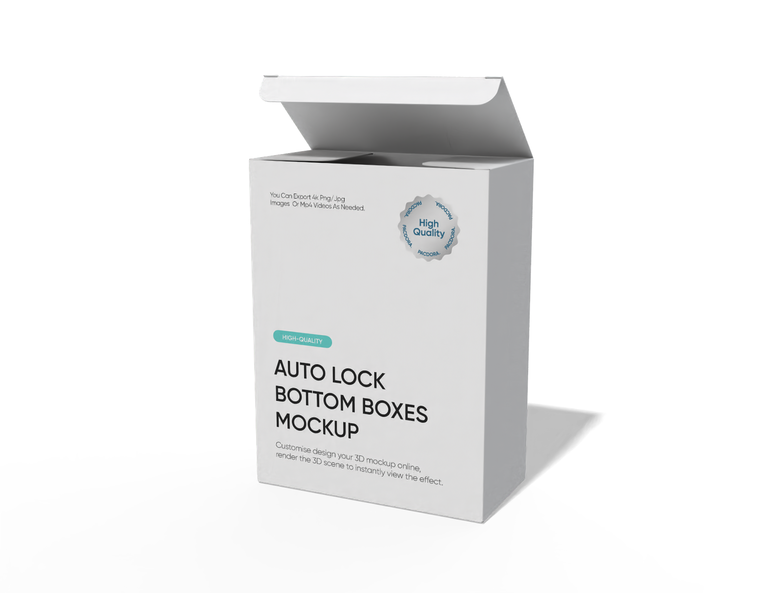 Dash cam box mockup Auto lock bottom box mockup