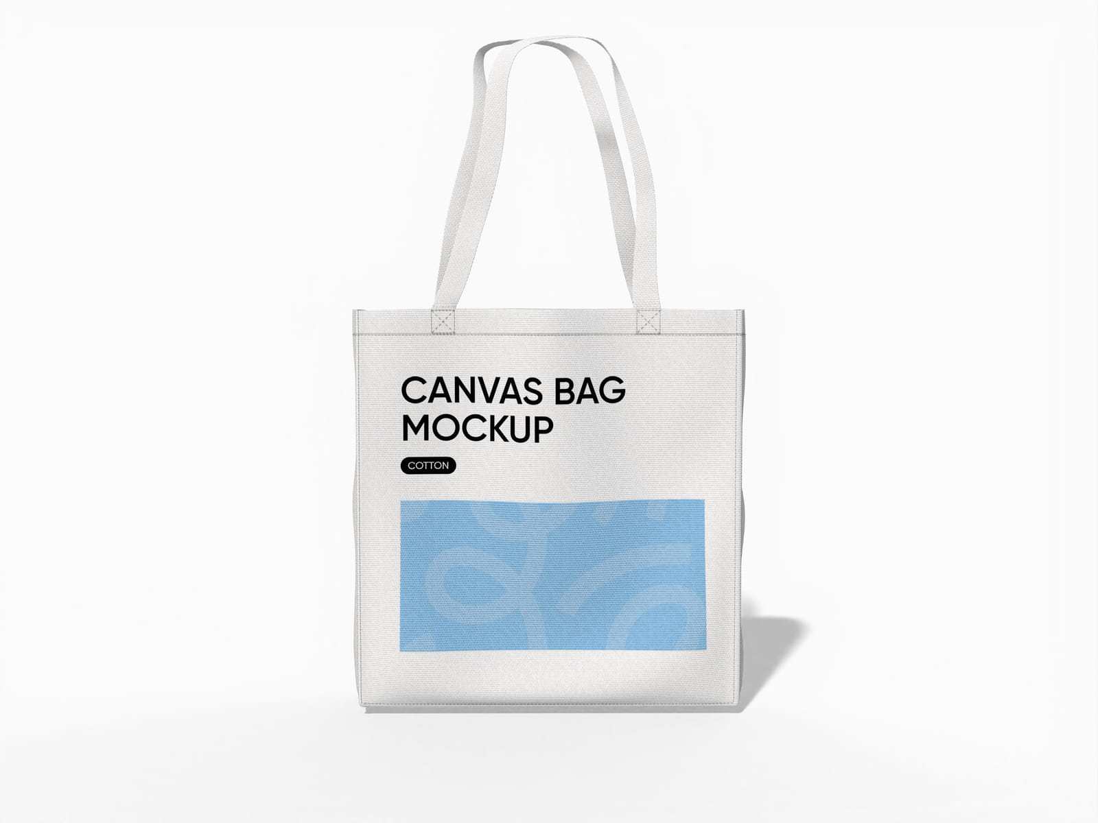 Blank canvas tote bag mockup