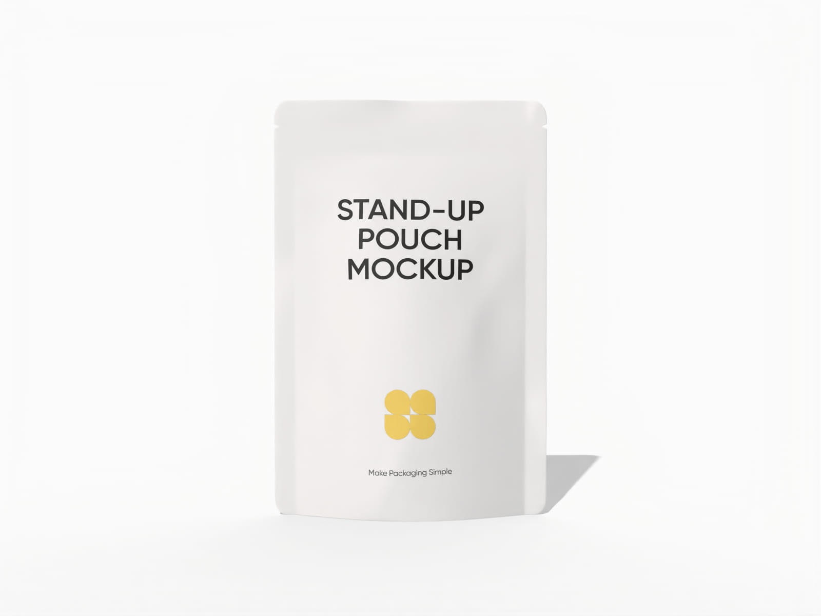Flexible packaging paper bags stand up pouches mockup
