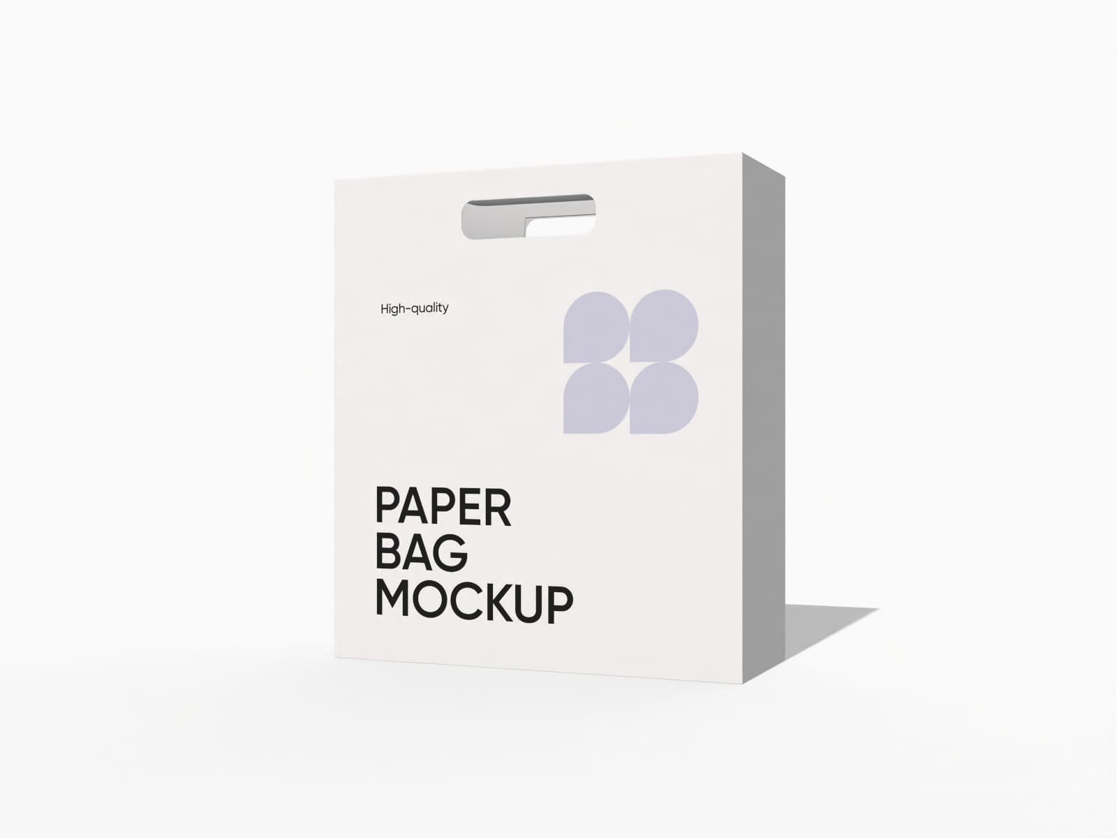 Paper bag with handle mockup