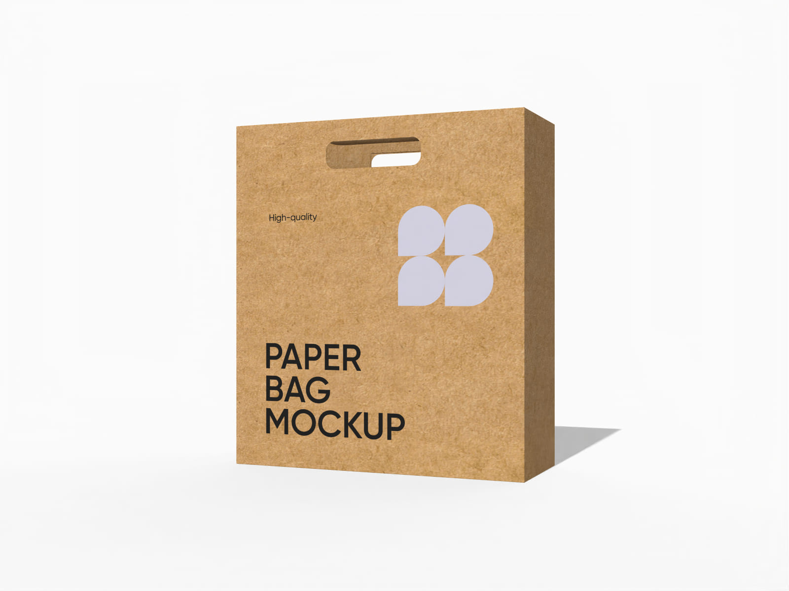 Paper bag with handle mockup