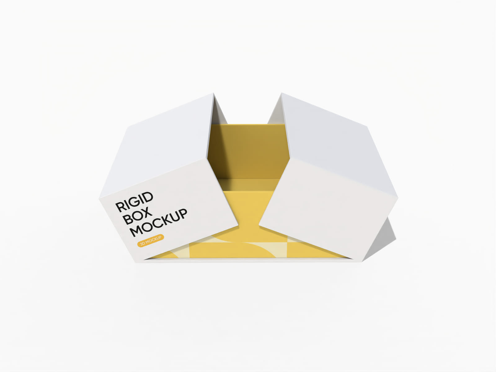 Double door rigid gift box mockup