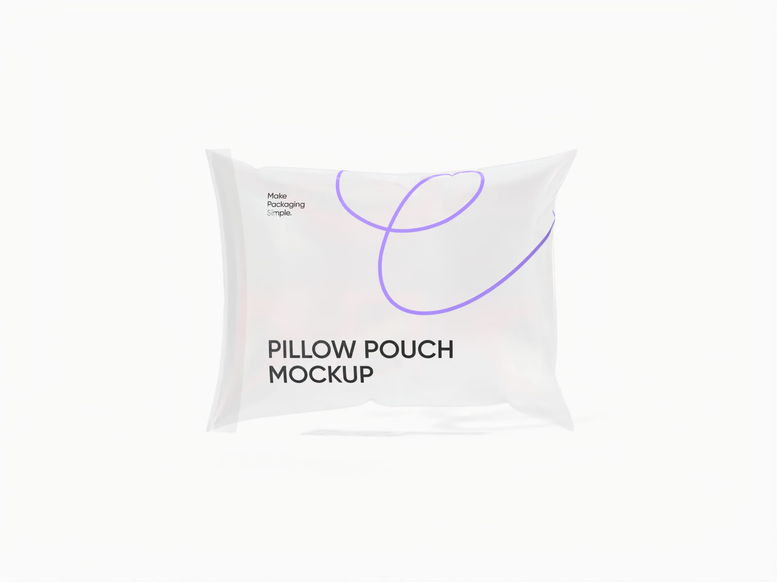 Snack bag pillow pouch mockup