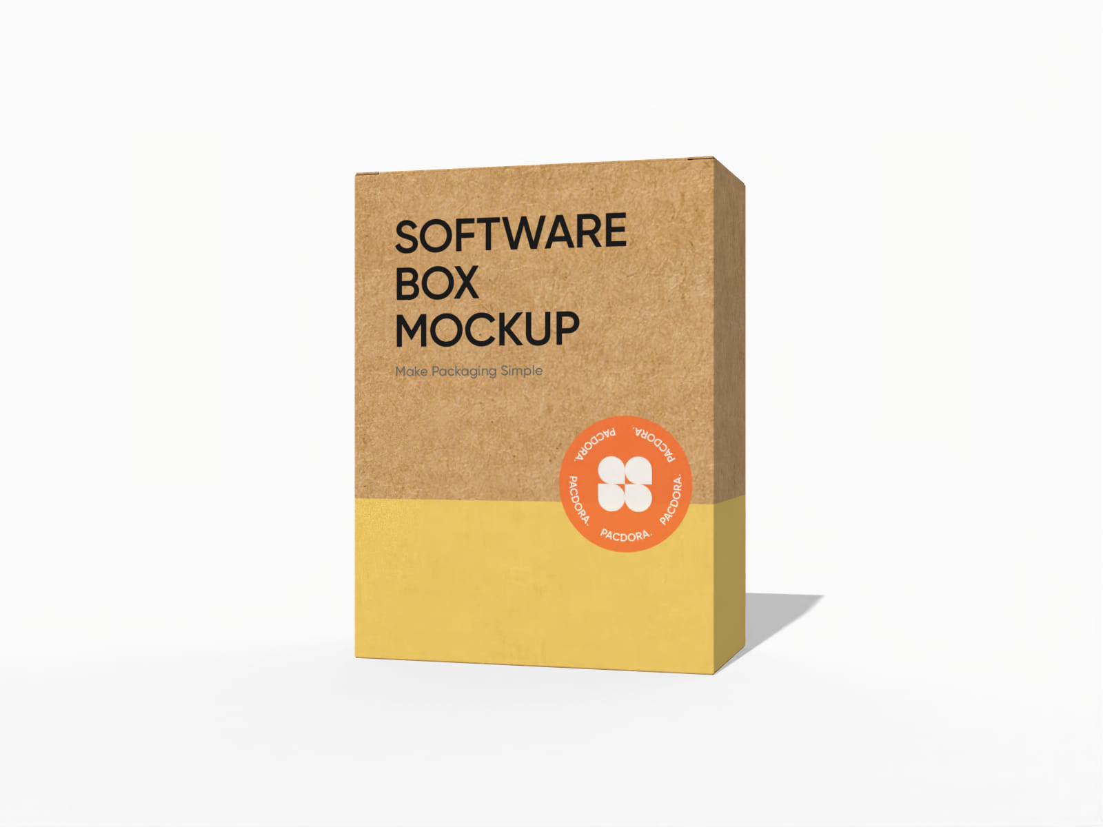 Tuck end software box mockup Tuck end software box mockup