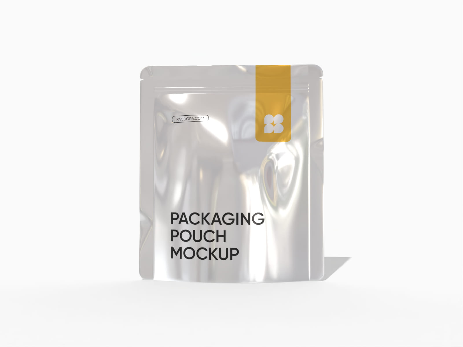 Square packaging pouch mockup
