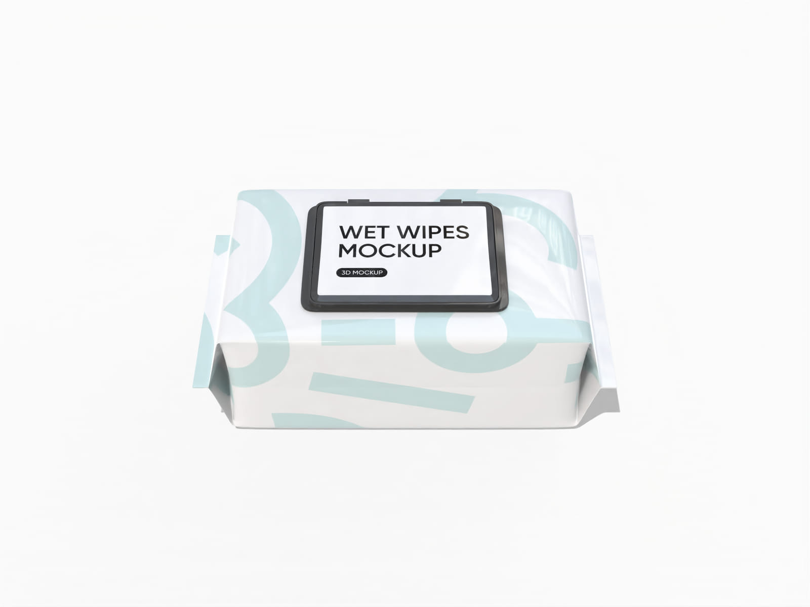 Wet wipes packaging mockup