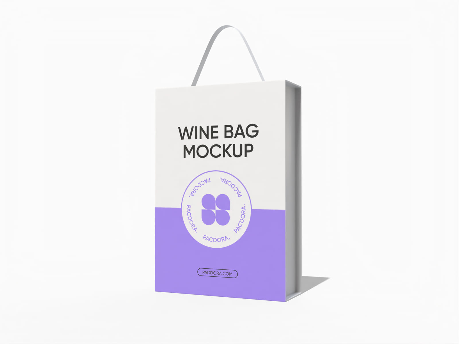 Paper wine shopping bag mockup
