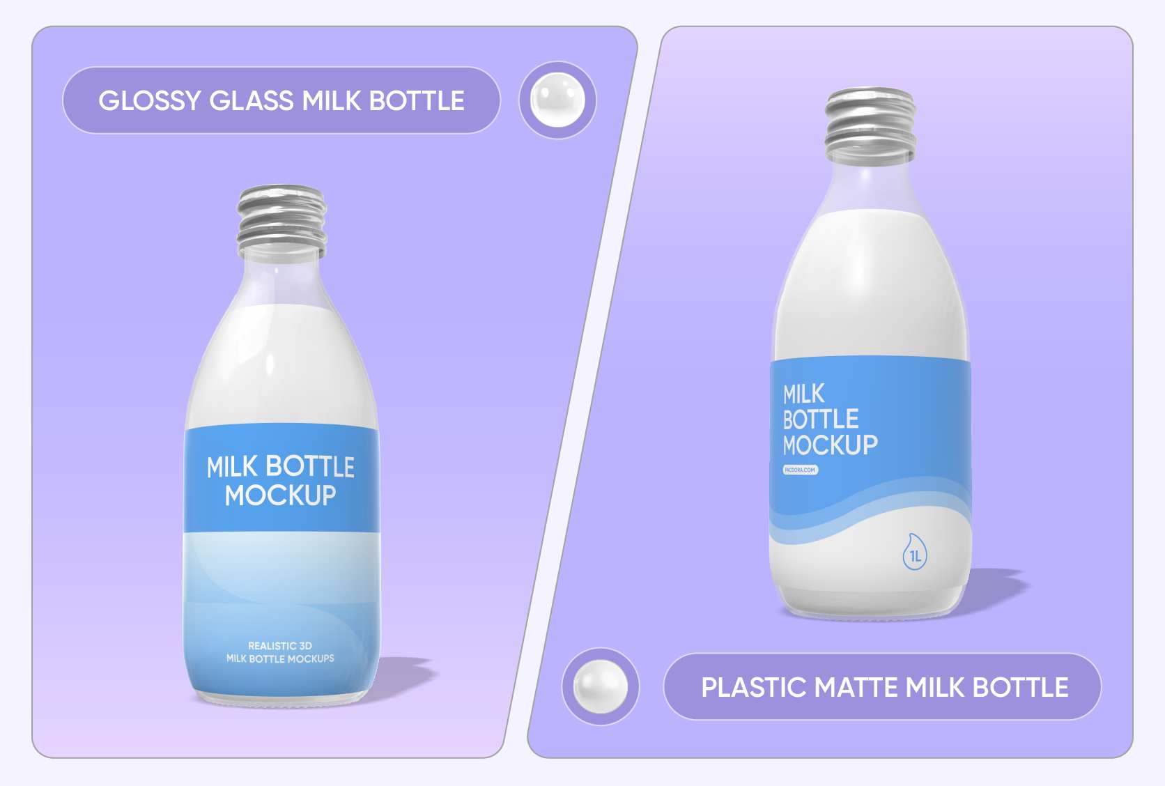 Milk Bottle Mockup - Free Design Online