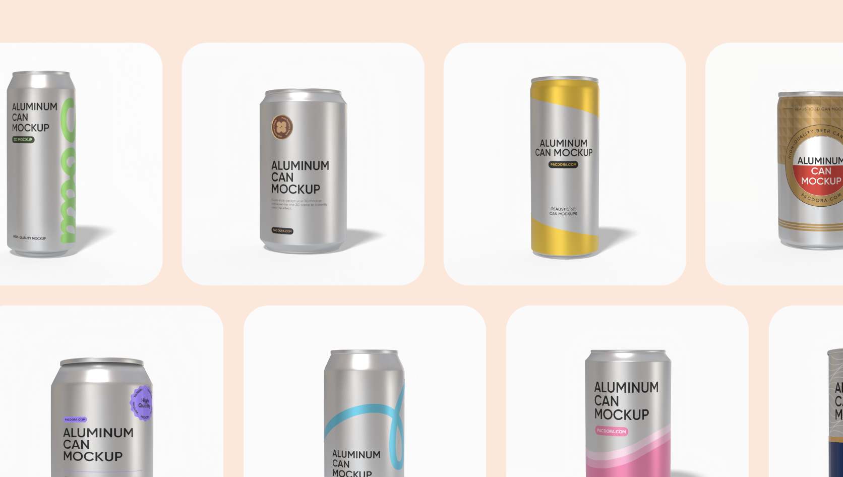 Free Aluminum Can Mockup - Online Design & Download