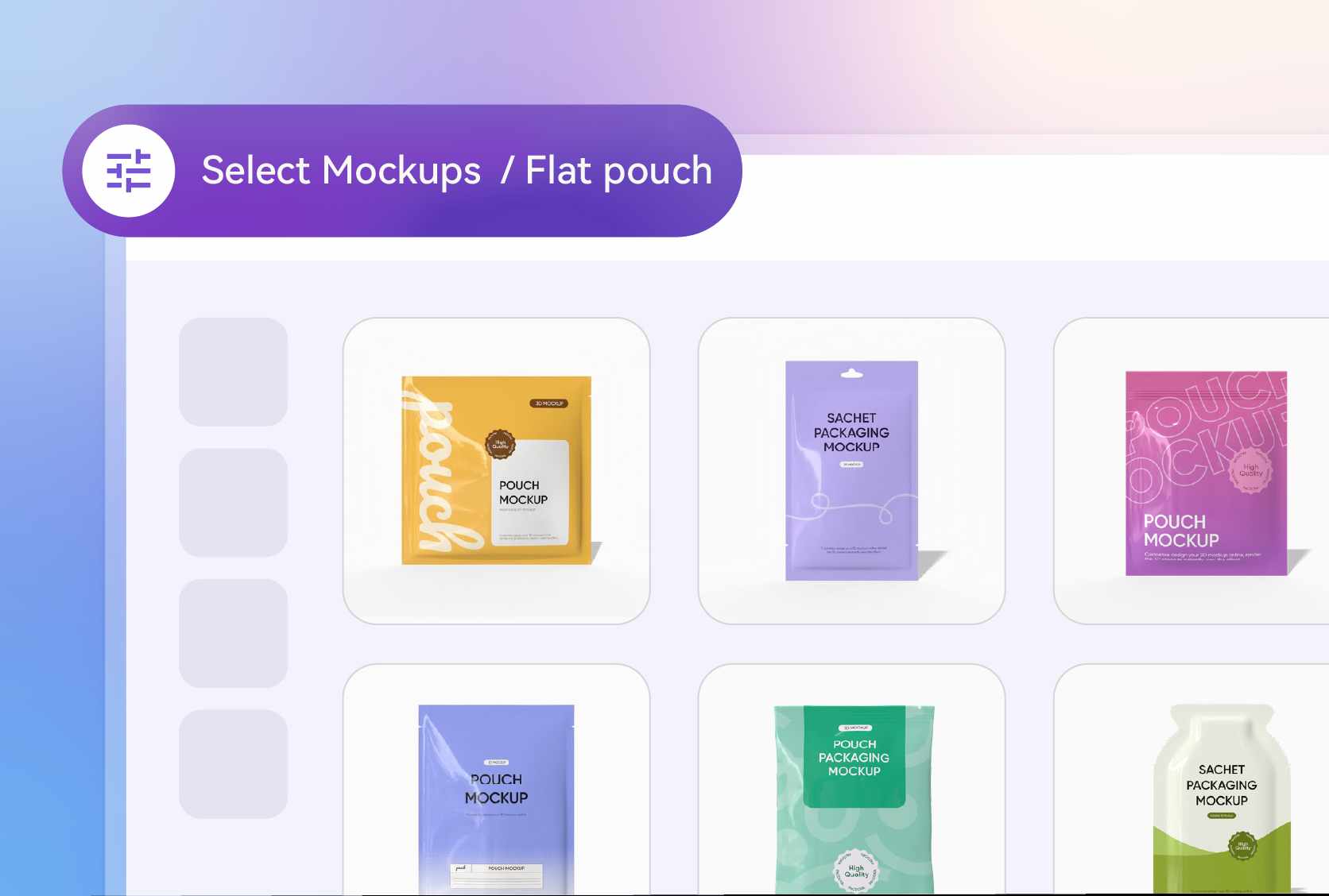 3D Custom Flat Pouches - Design Online for Free