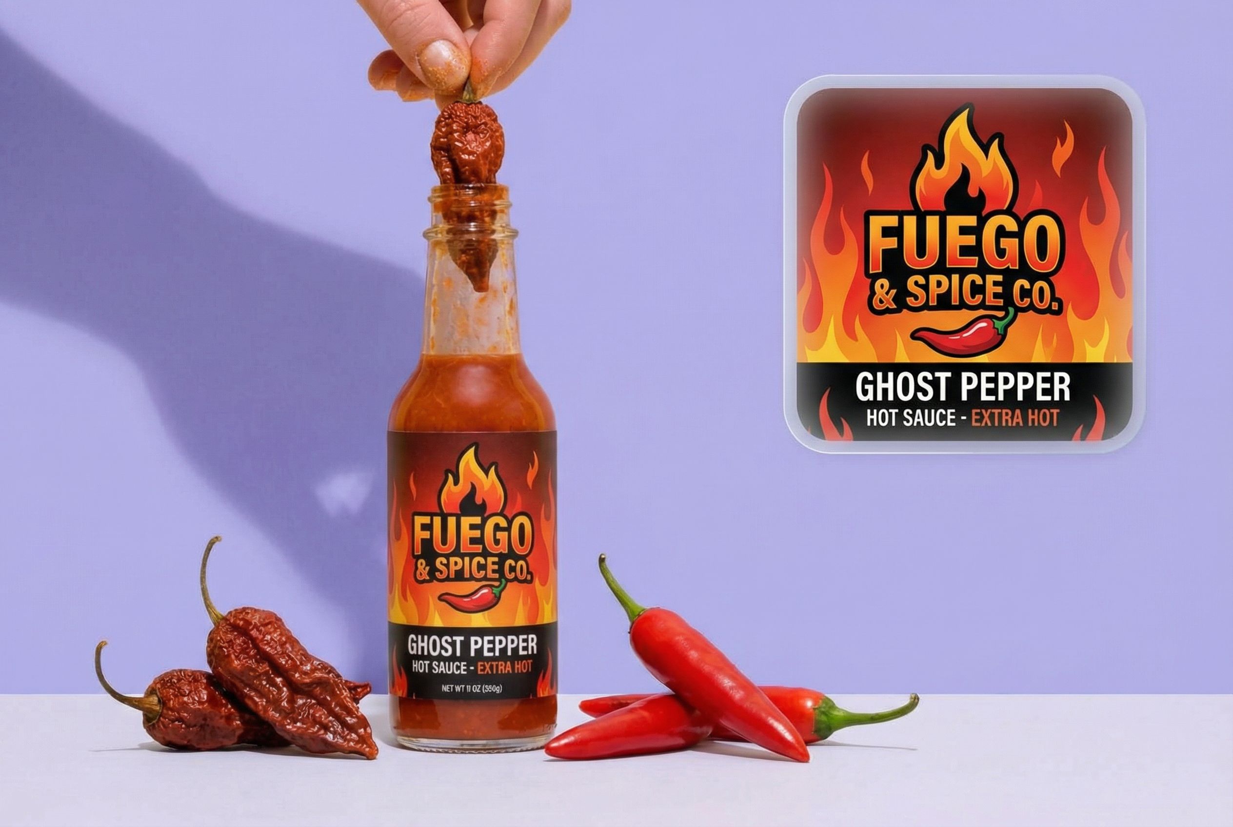 Export your hot sauce label ready for production