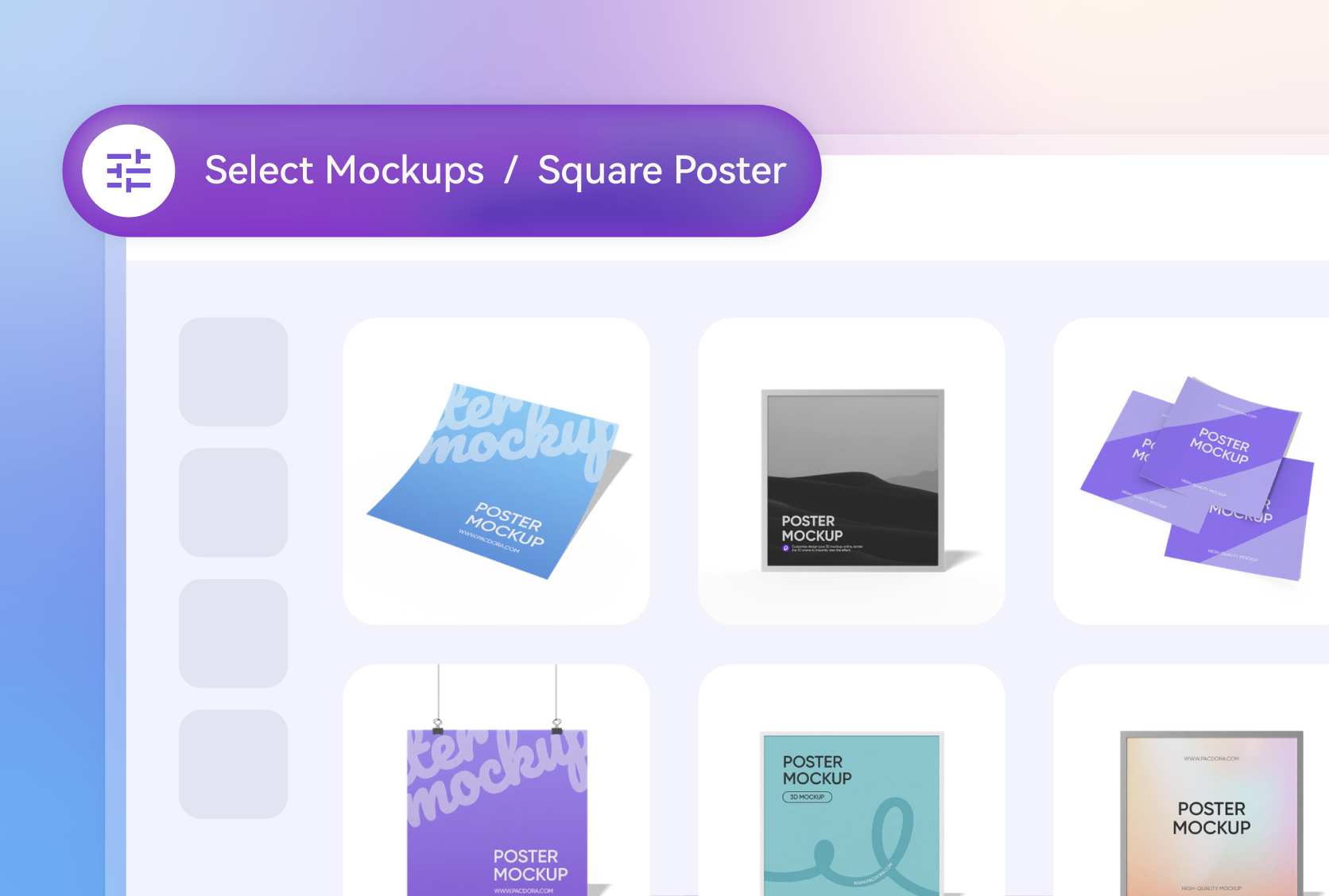 Design Square Poster Mockup for Free Online