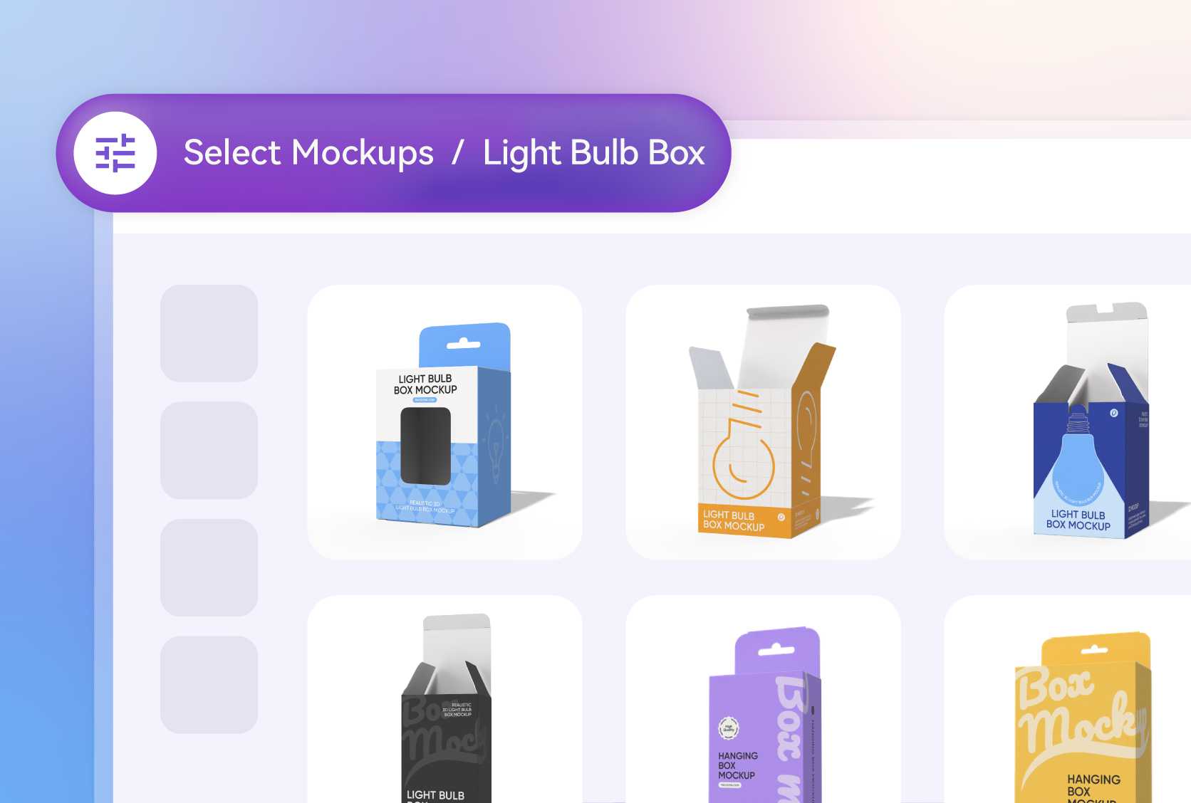 Free Light Bulb Box Mockup | Design Online & Download