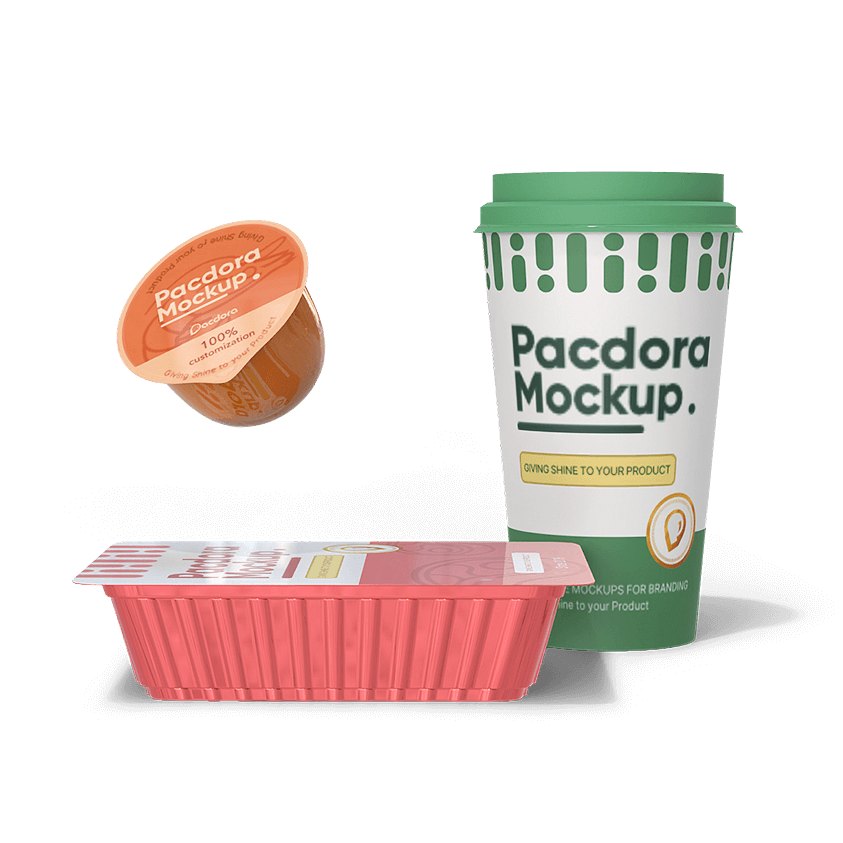 3D Containers & Cups & Bowls Mockups Design Online