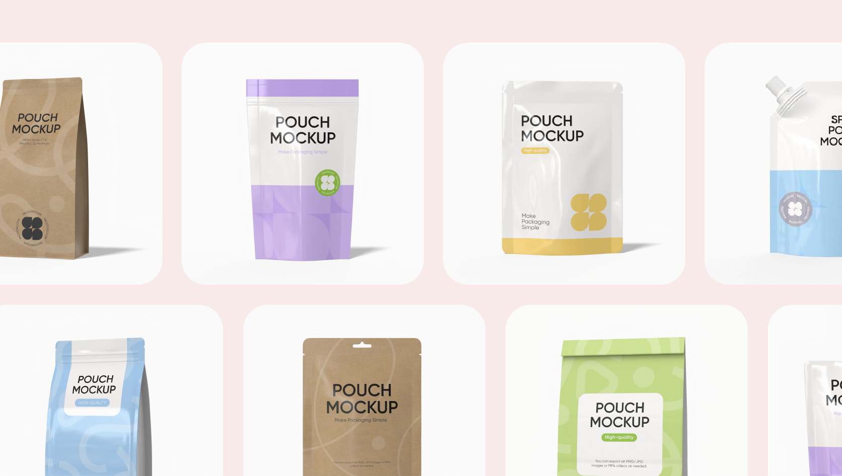 350+ 3D Pouch Mockups ｜Design Online