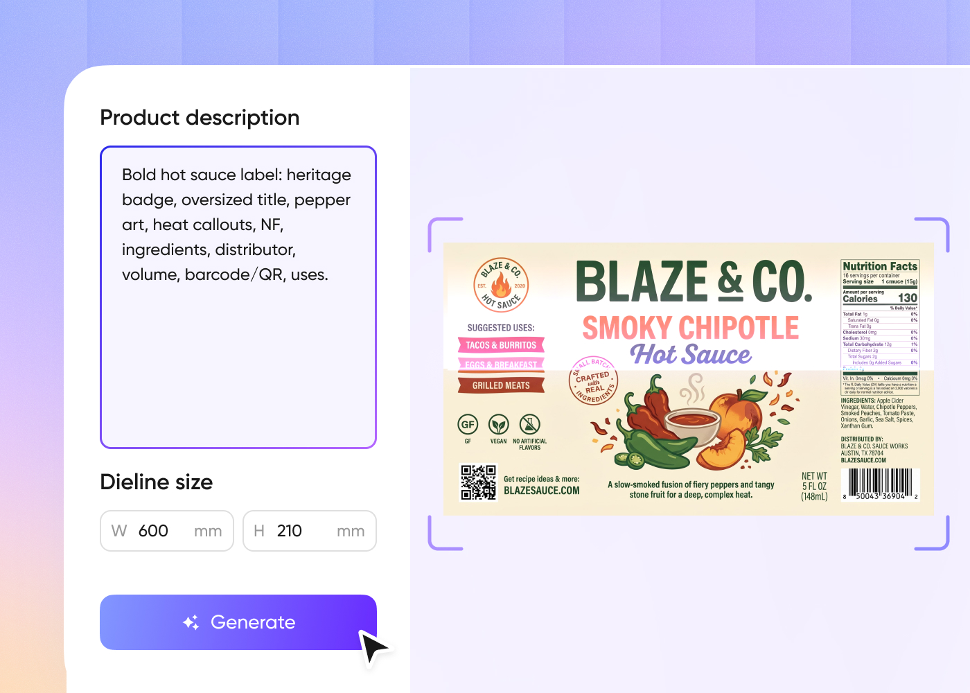 Step 2: Generate your label