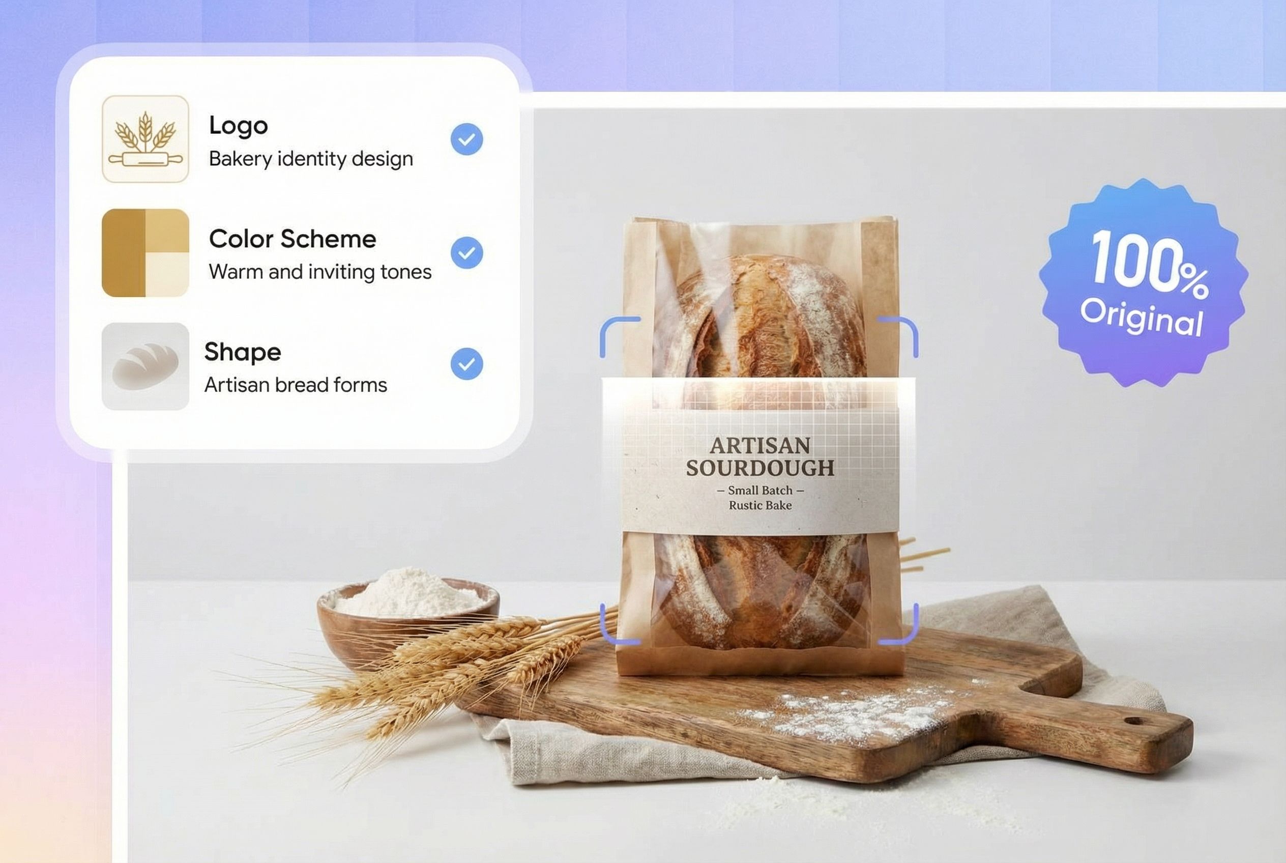 A bakery label set that builds a recognizable brand